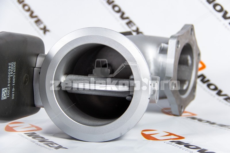 202V15201-6188 SITRAK Труба приемная выхлопного тракта с заслонкой и приводом моторного тормоза